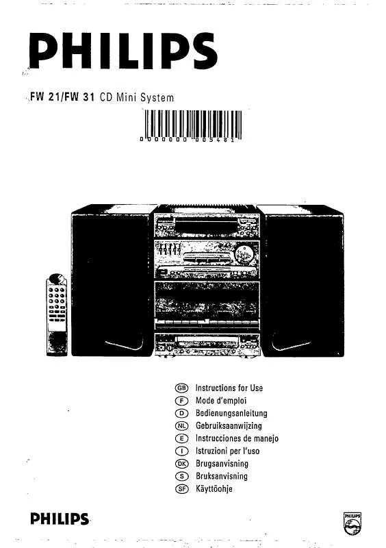 Mode d'emploi PHILIPS FW21