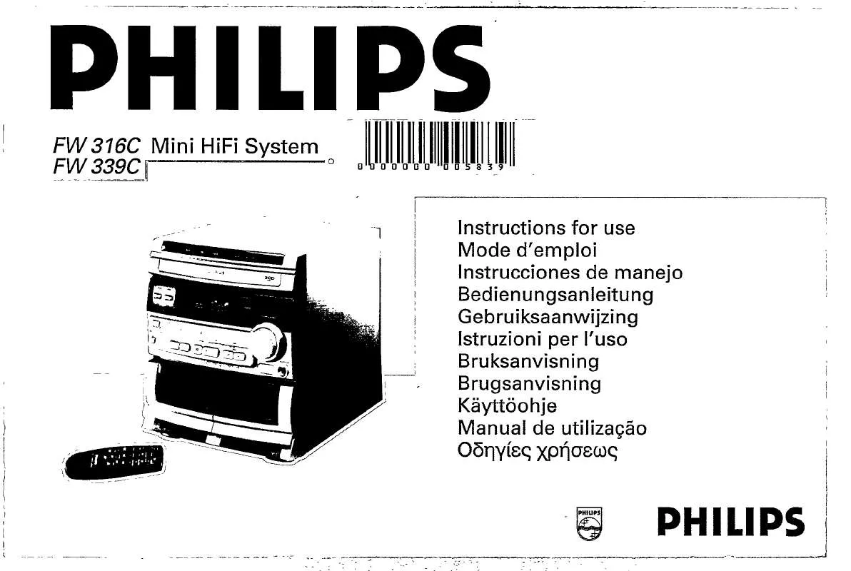 Mode d'emploi PHILIPS FW316C