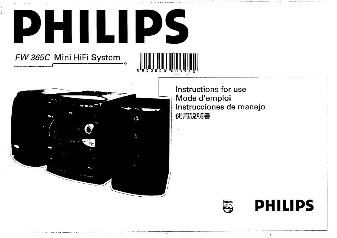 Mode d'emploi PHILIPS FW365C/22G