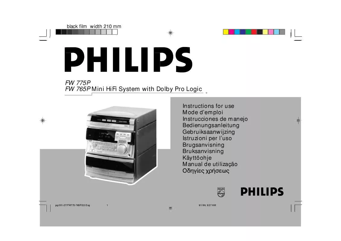 Mode d'emploi PHILIPS FW775P