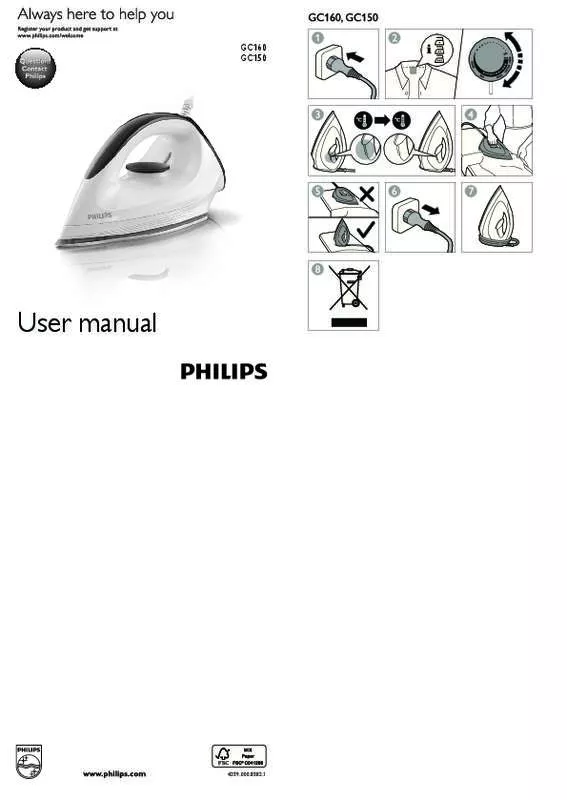 Mode d'emploi PHILIPS GC 160