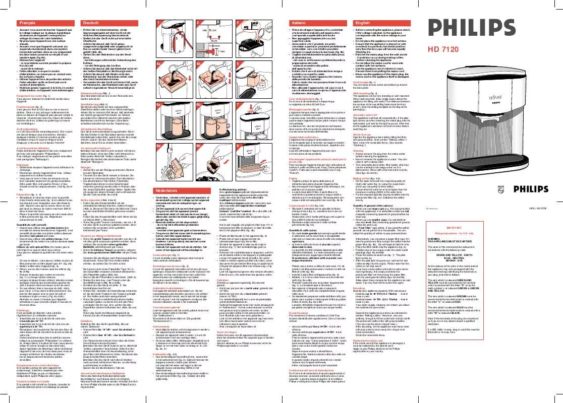 Mode d'emploi PHILIPS HD7120