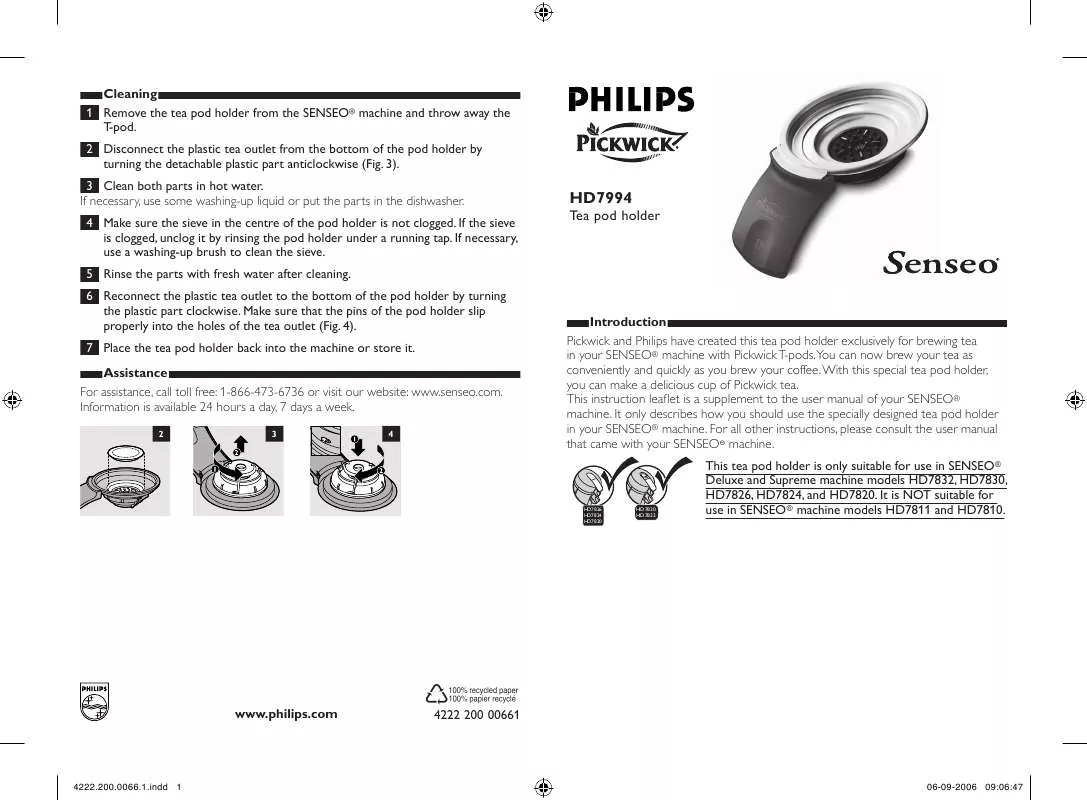 Mode d'emploi PHILIPS HD 7994