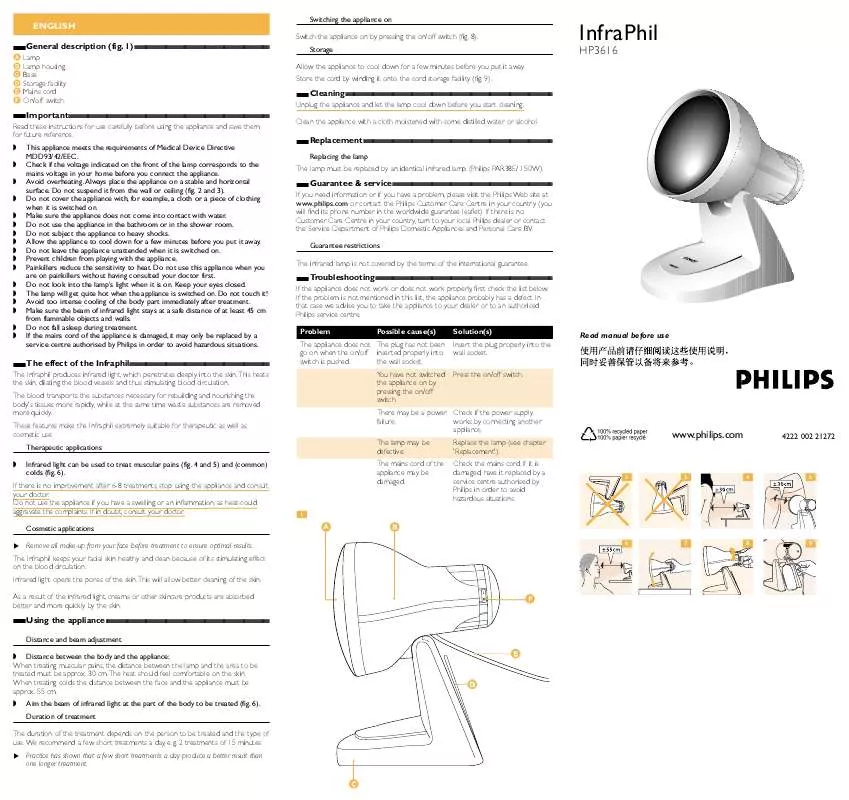 Mode d'emploi PHILIPS HP3616