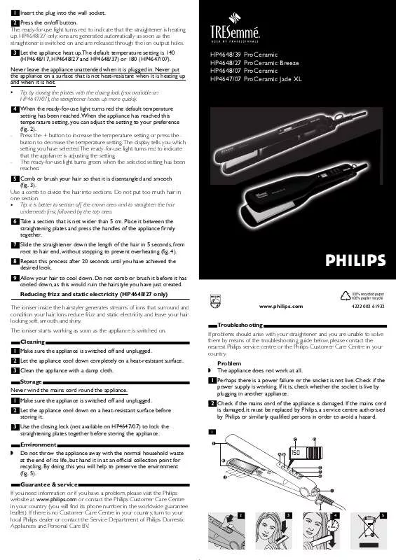 Mode d'emploi PHILIPS HP4647