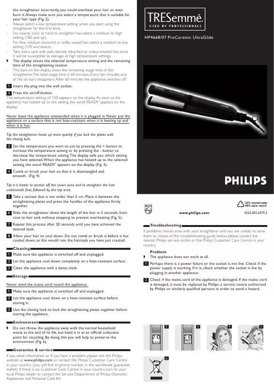 Mode d'emploi PHILIPS HP4668