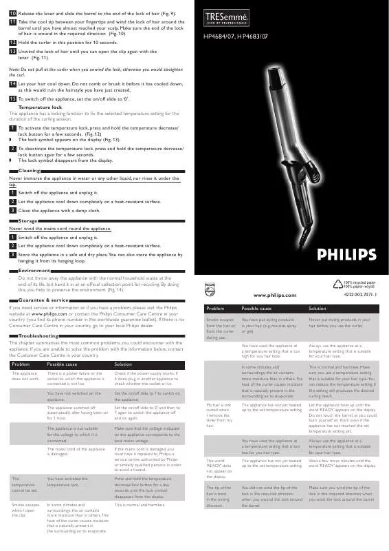 Mode d'emploi PHILIPS HP4683