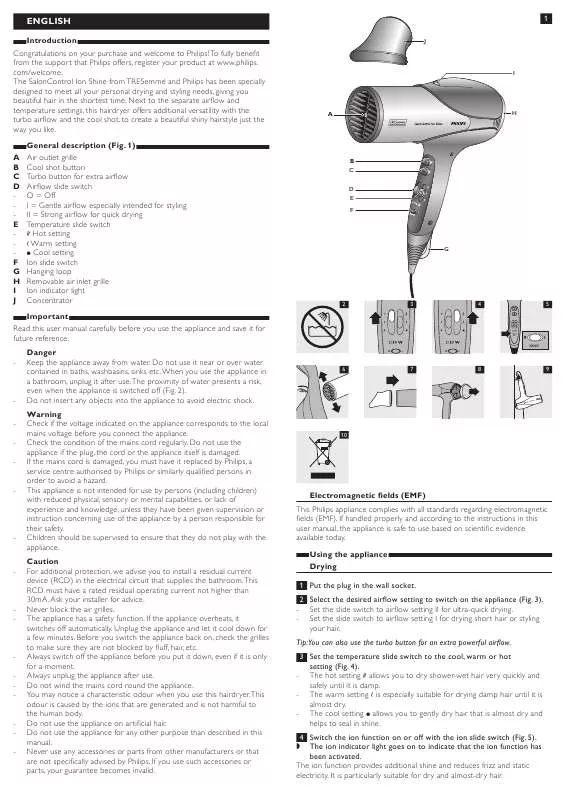 Mode d'emploi PHILIPS HP4982