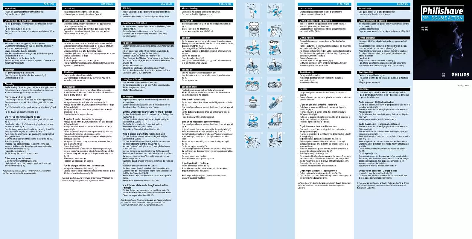 Mode d'emploi PHILIPS HQ340