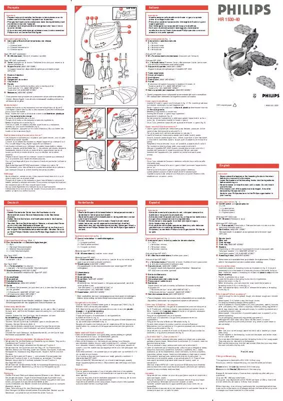 Mode d'emploi PHILIPS HR1540