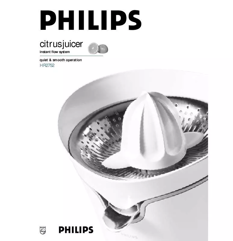 Mode d'emploi PHILIPS HR2752