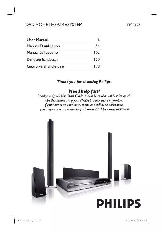 Mode d'emploi PHILIPS HTS3357