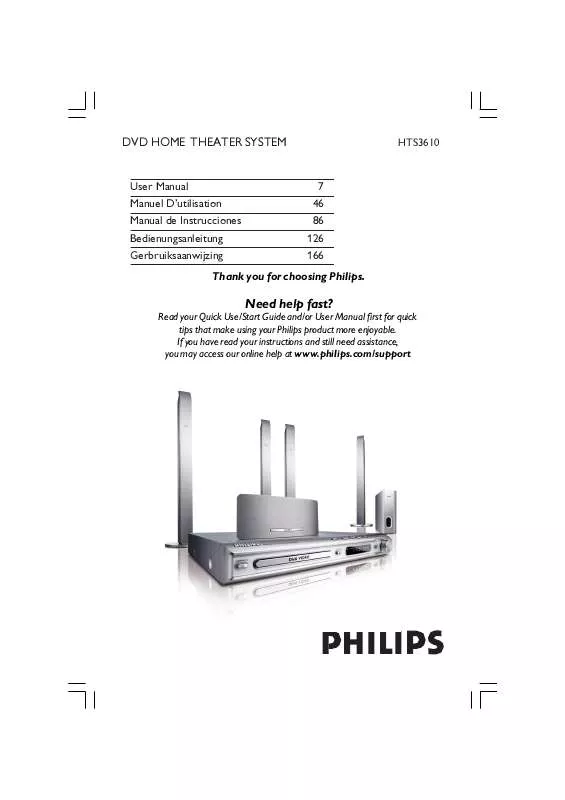 Mode d'emploi PHILIPS HTS3610