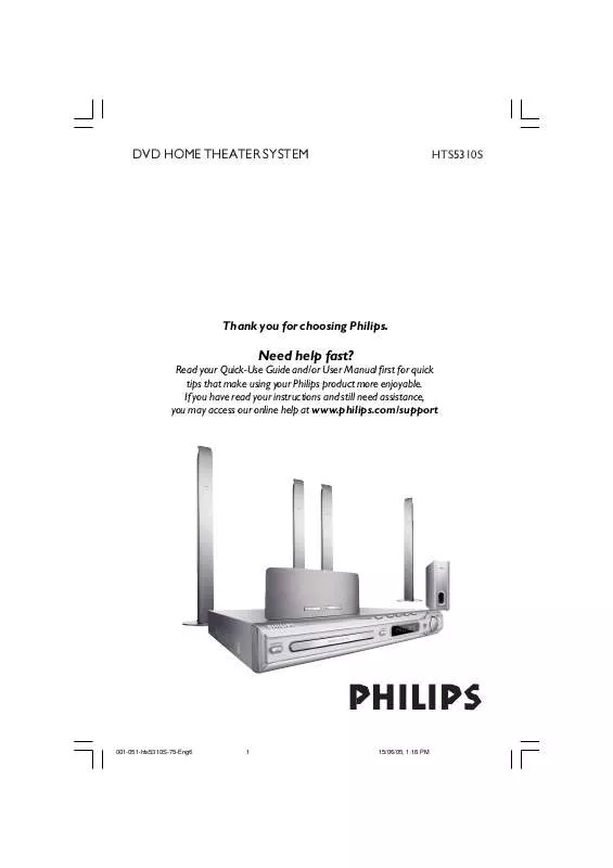 Mode d'emploi PHILIPS HTS5310S