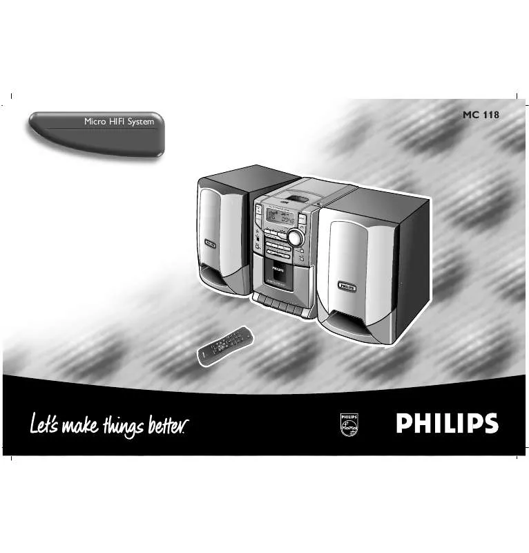 Mode d'emploi PHILIPS LIFESTYLE SYSTEM MC118C3799