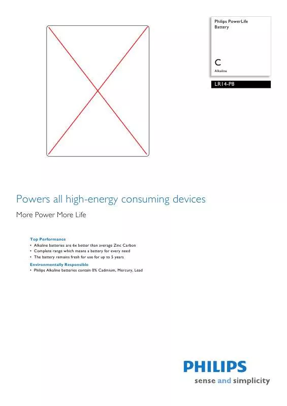 Mode d'emploi PHILIPS LR14-P8