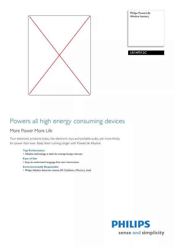 Mode d'emploi PHILIPS LR14PS12C