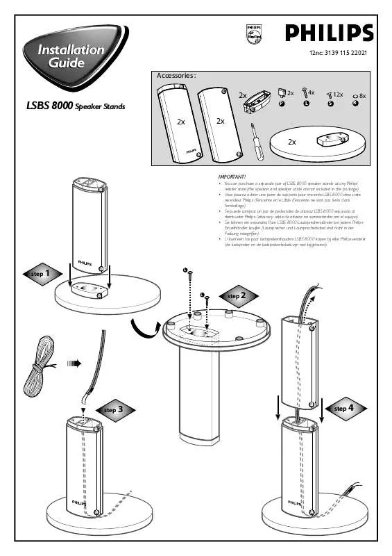 Mode d'emploi PHILIPS LSBS8000-00S