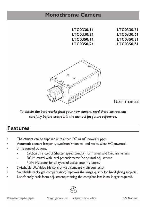 Mode d'emploi PHILIPS LTC0330