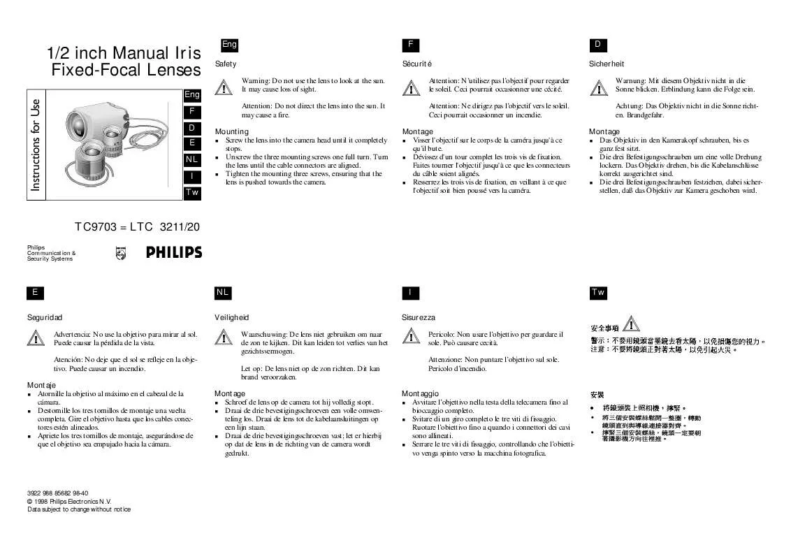 Mode d'emploi PHILIPS LTC3361