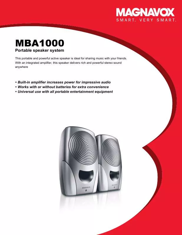 Mode d'emploi PHILIPS MBA1000