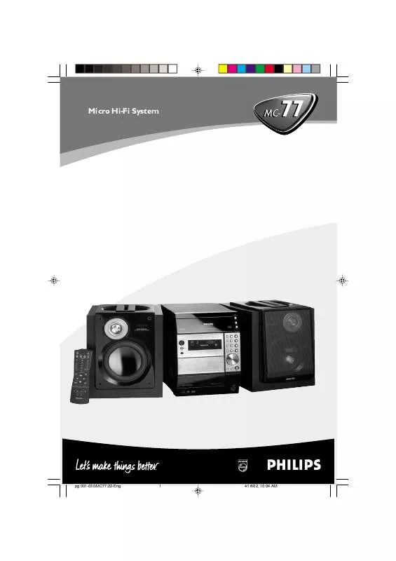 Mode d'emploi PHILIPS MC-77/21M