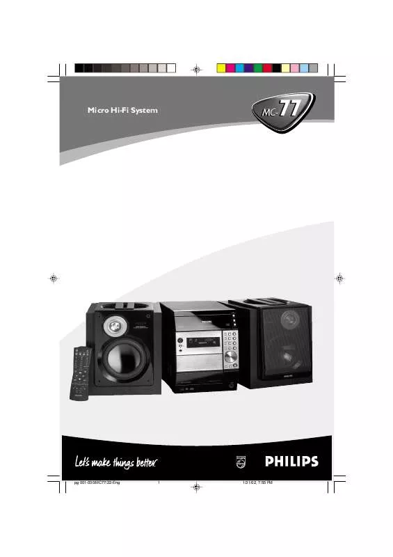 Mode d'emploi PHILIPS MC-77