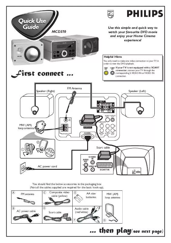 Mode d'emploi PHILIPS MC-D370-21M