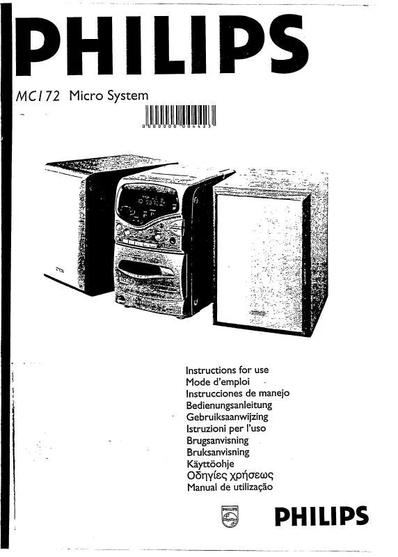 Mode d'emploi PHILIPS MC172