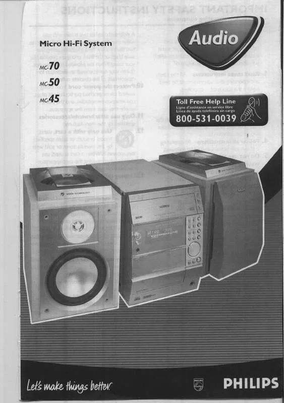 Mode d'emploi PHILIPS MC45