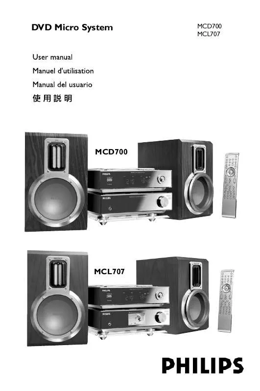 Mode d'emploi PHILIPS MCL707