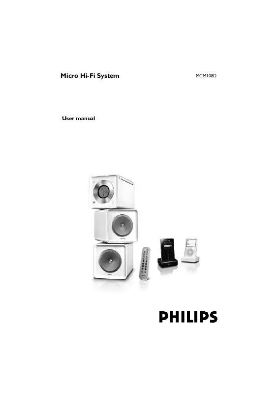 Mode d'emploi PHILIPS MCM108D