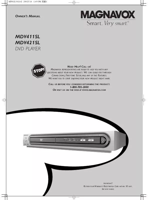 Mode d'emploi PHILIPS MDV411