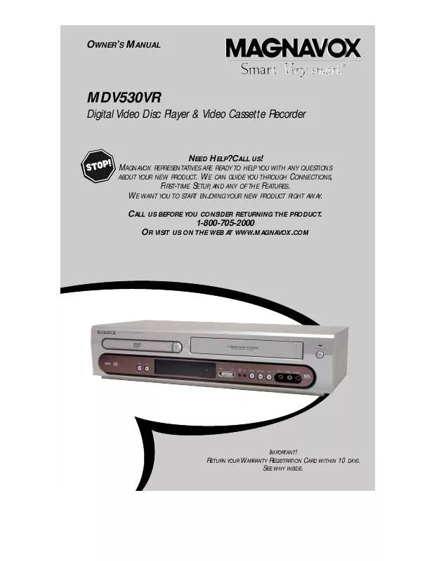 Mode d'emploi PHILIPS MDV530VR