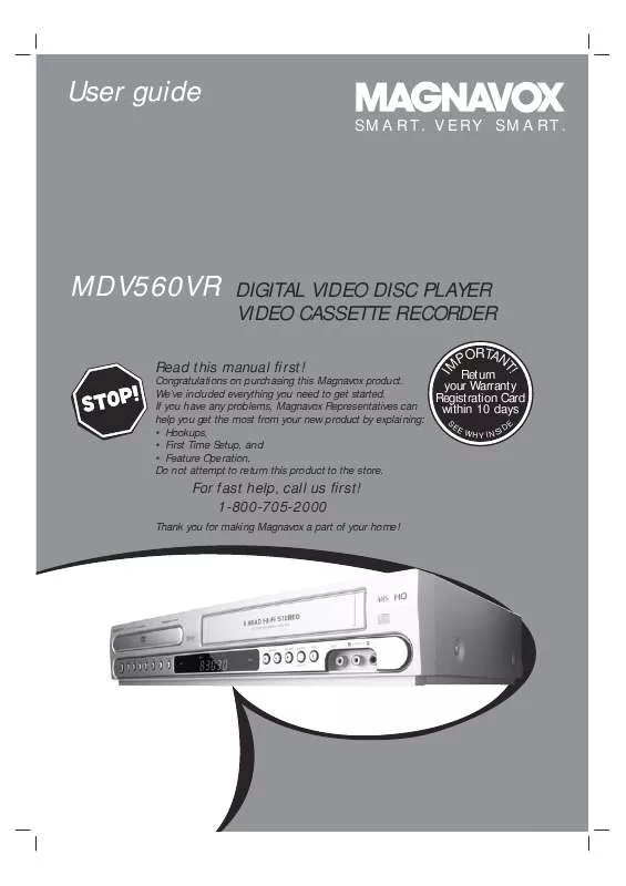 Mode d'emploi PHILIPS MDV560VR-17B