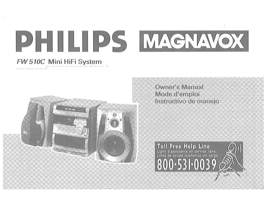 Mode d'emploi PHILIPS MINI HI-FI SYSTEM FW510C