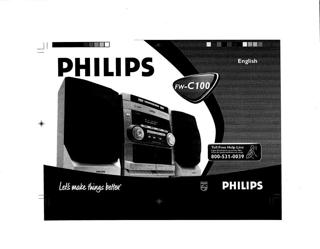 Mode d'emploi PHILIPS MINI HI-FI SYSTEM WITH 3 CD CHANGER FWC100