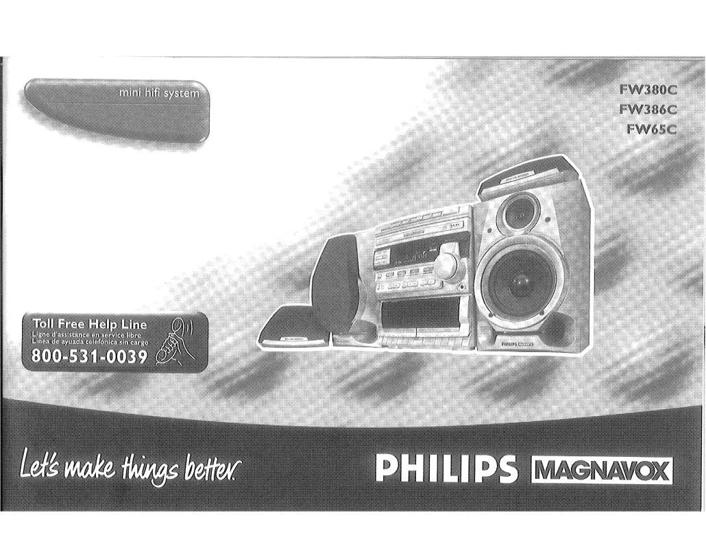 Mode d'emploi PHILIPS MINI SHELF SYSYTEM FW65C37