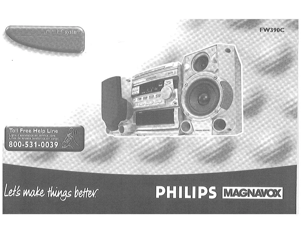 Mode d'emploi PHILIPS MINI SYSTEM FW390C