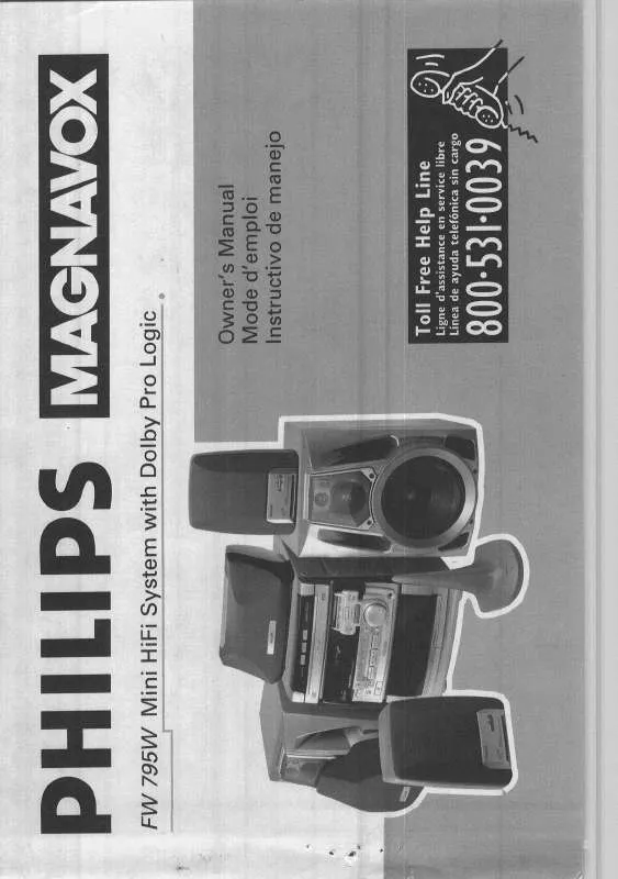 Mode d'emploi PHILIPS MINI SYSTEM FW795W