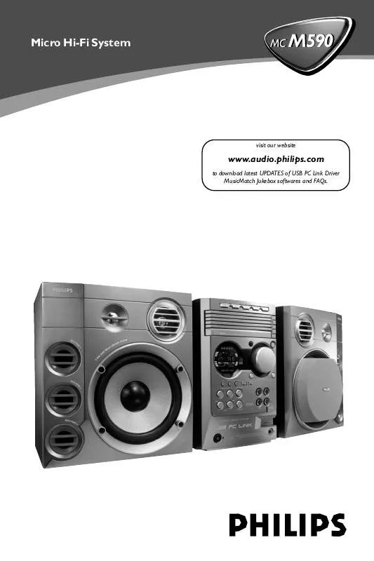 Mode d'emploi PHILIPS MP3 MICRO HI-FI SYSTEM MCM590