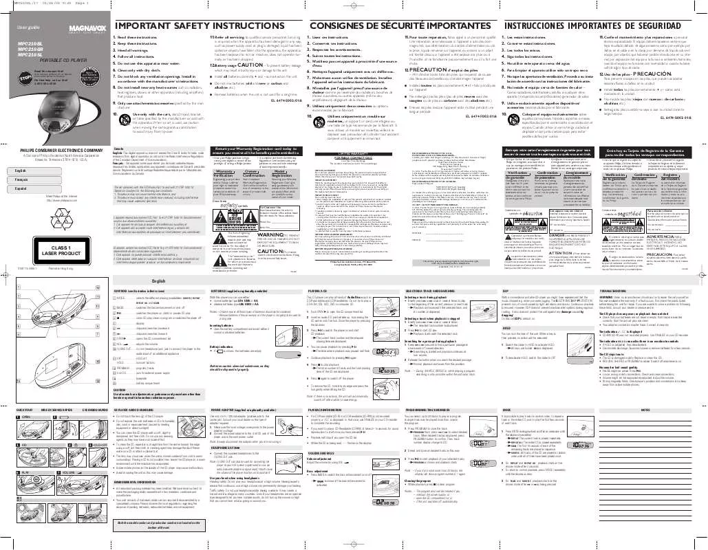 Mode d'emploi PHILIPS MPC210SL