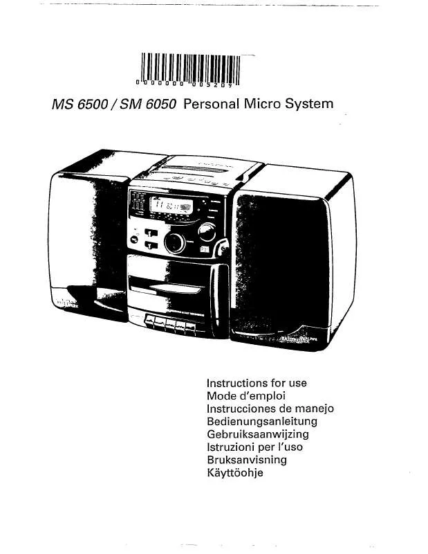 Mode d'emploi PHILIPS MS6500