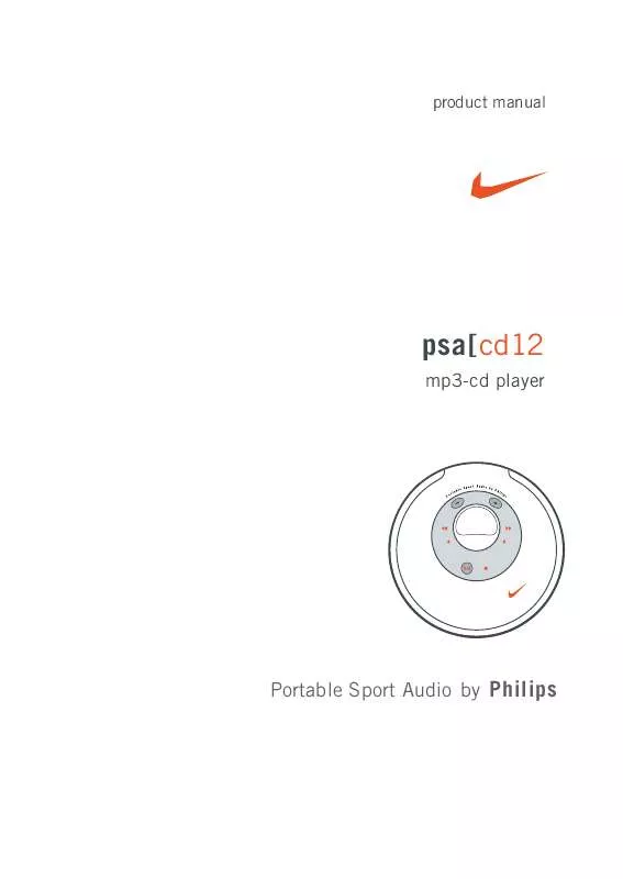 Mode d'emploi PHILIPS NIKE MP3 CD PLAYER ACT40017