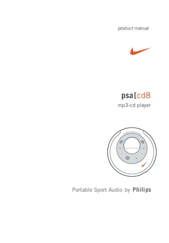 Mode d'emploi PHILIPS NIKE PERSONAL 8CM CD PLAYER ACT30017