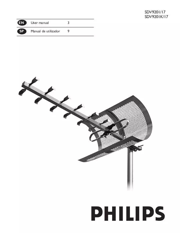 Mode d'emploi PHILIPS OUTDOOR TV ANTENNA SDV9201K