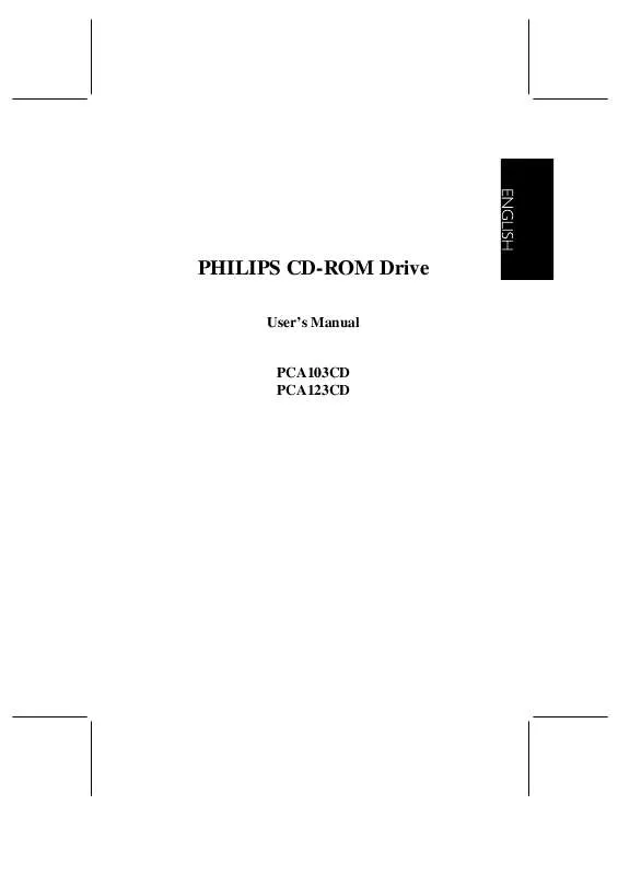 Mode d'emploi PHILIPS PCA103CD