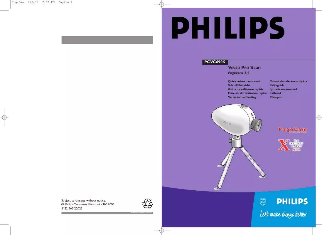 Mode d'emploi PHILIPS PCVC690K