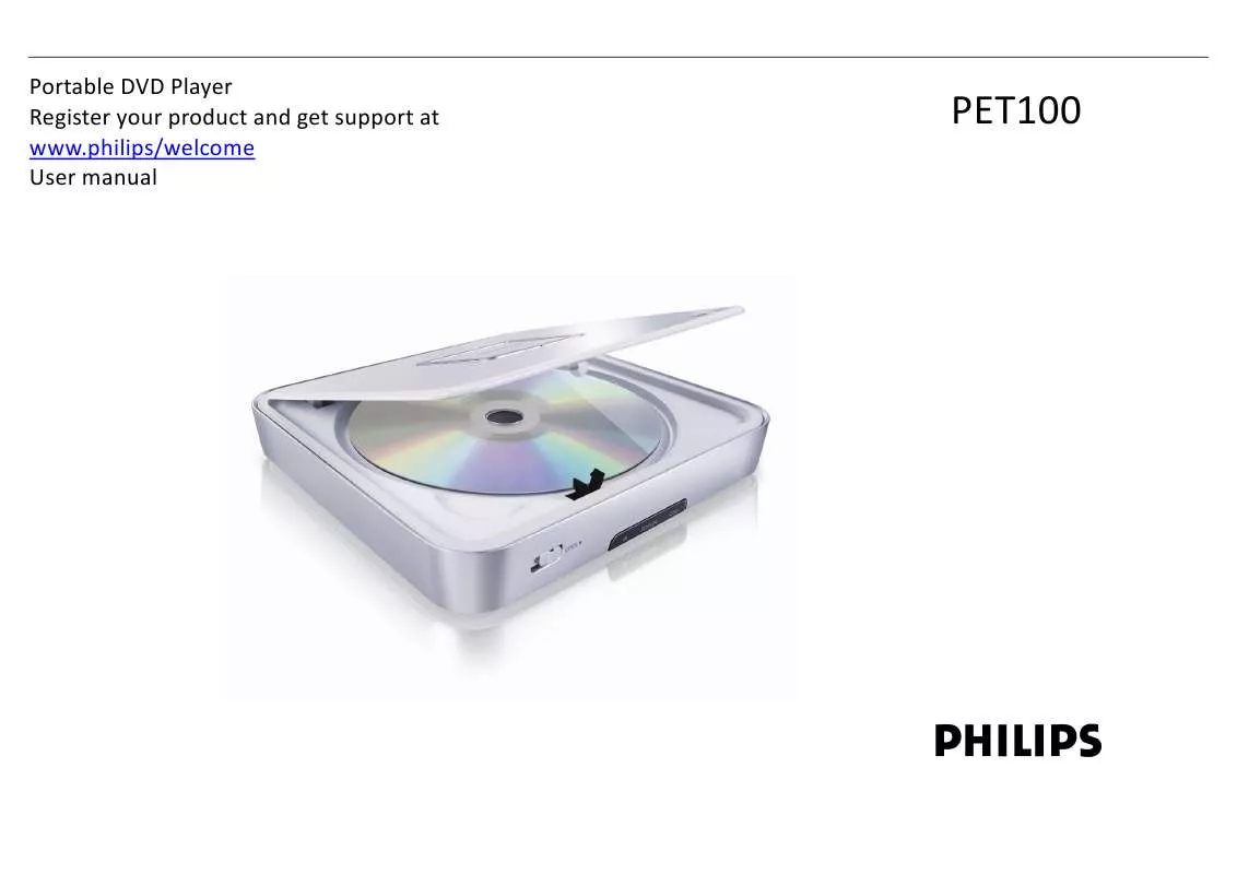 Mode d'emploi PHILIPS PET100