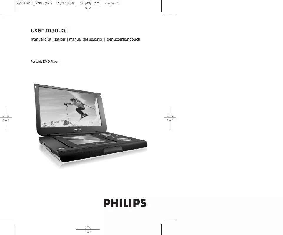 Mode d'emploi PHILIPS PET1000